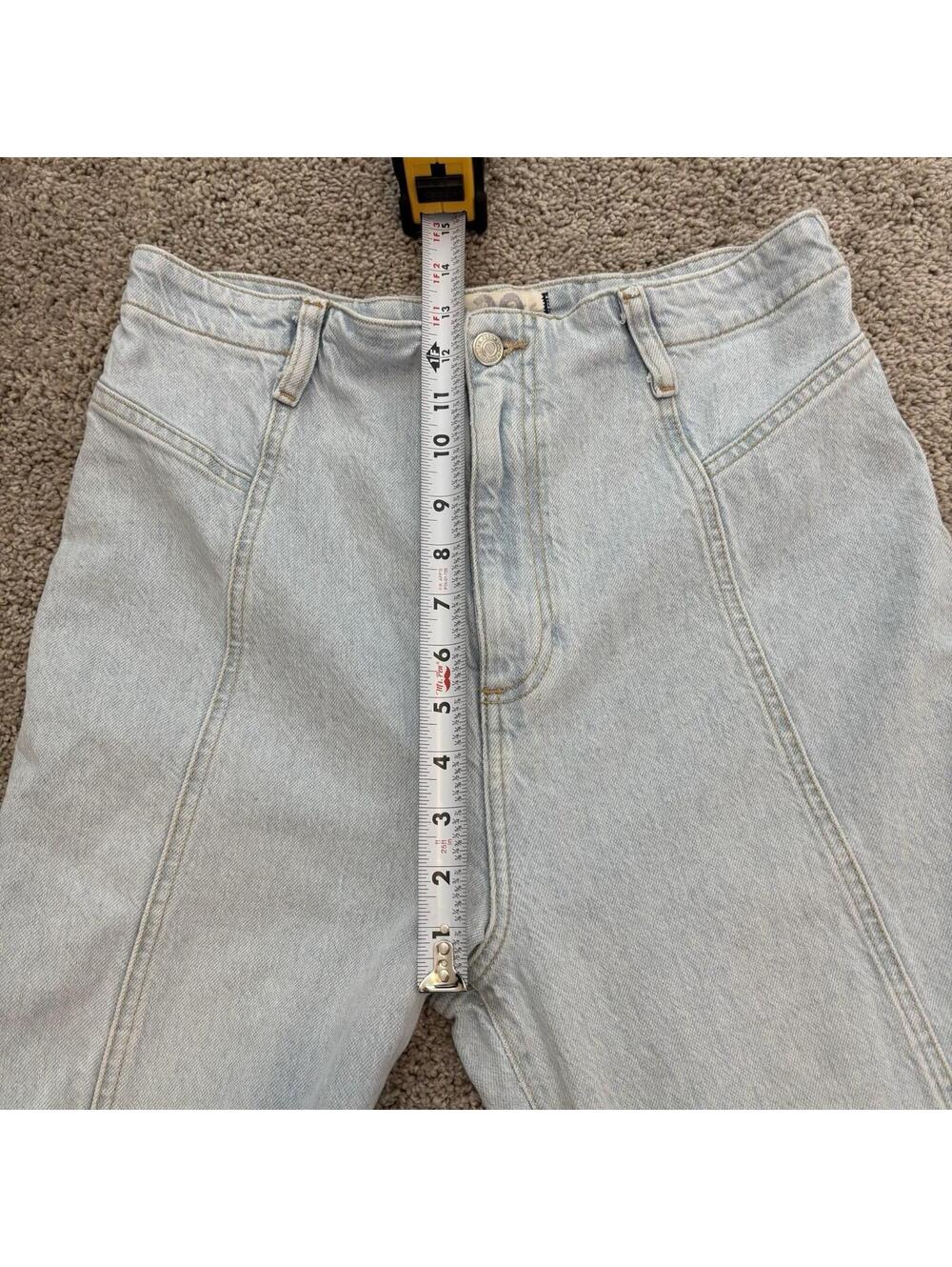 We the Free People Florence High Rise Flare Jeans Women 30X33 Blue Denim Western - Picture 7 of 7